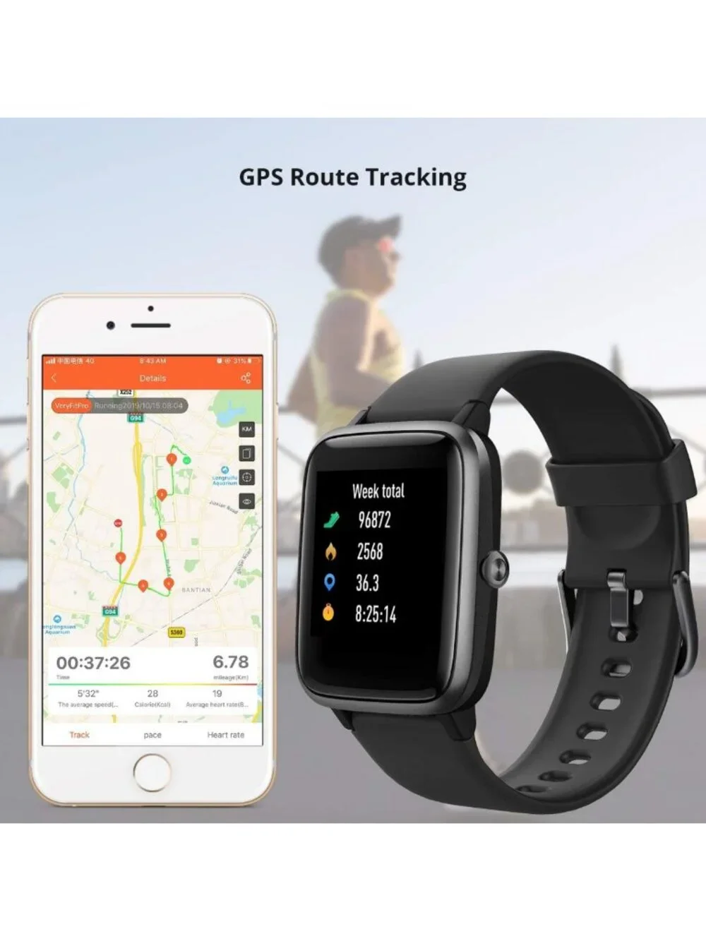 Smartwatch for Men & Women - 1.8” Ultra-HD Display, Fitness Tracker, Waterproof